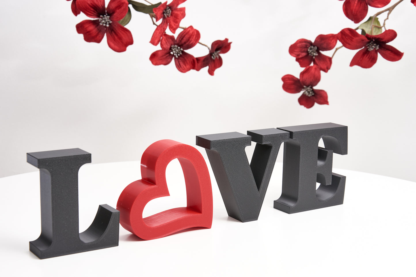 Black Love Sign - Freestanding Decorative Letters - Mantelpiece, Shelf Decor