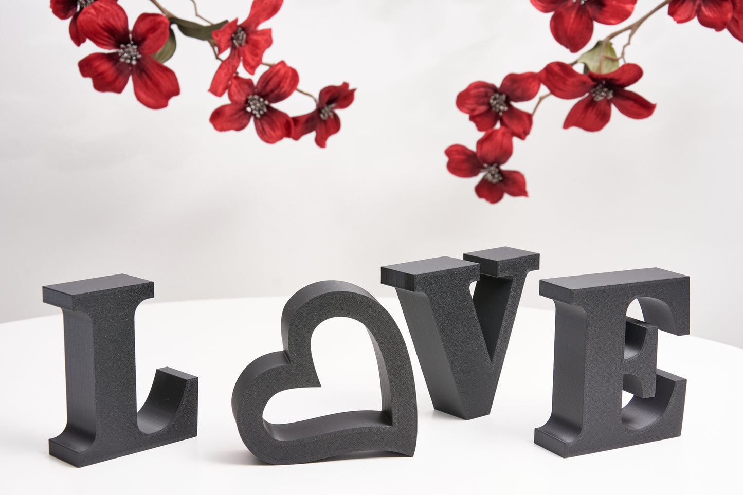 Black Love Sign - Freestanding Decorative Letters - Mantelpiece, Shelf Decor