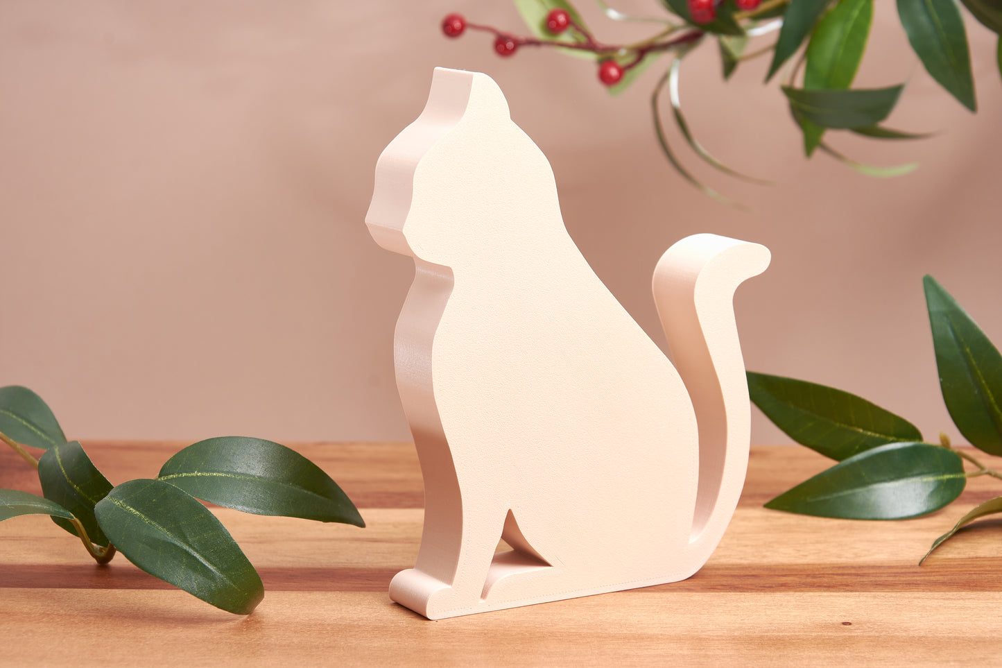 Black Cat Silhouette – Kitty Figurine – Tabletop and Shelf Ornament, 14 cm Height
