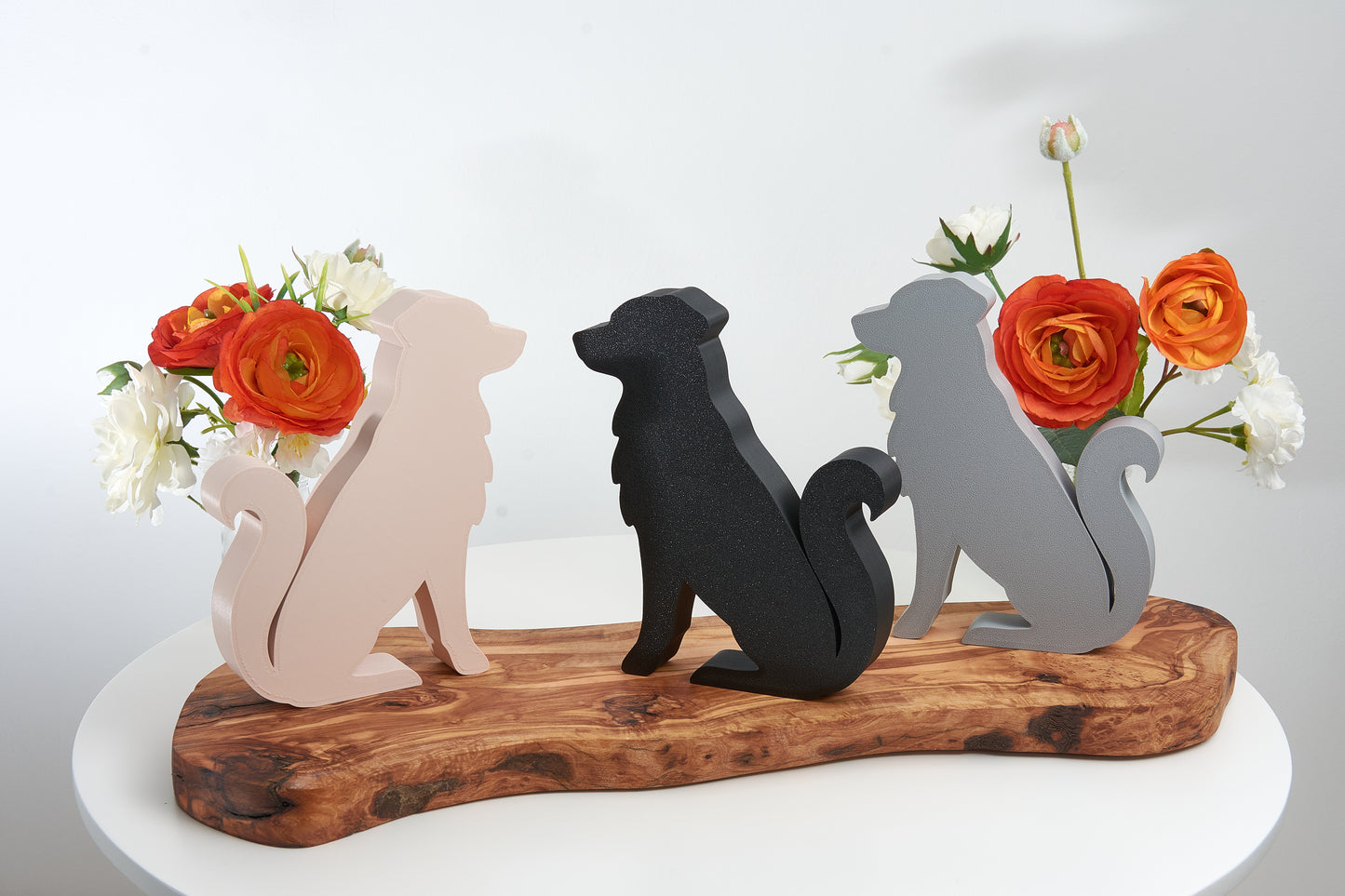 Decorative Dog Silhouette, 3D Printed Pet Figurine, Shelf Decor for Dog Lovers, Memorial Gift
