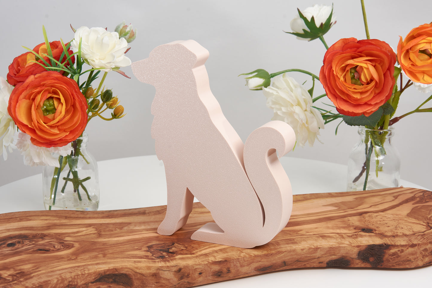 Decorative Dog Silhouette, 3D Printed Pet Figurine, Shelf Decor for Dog Lovers, Memorial Gift