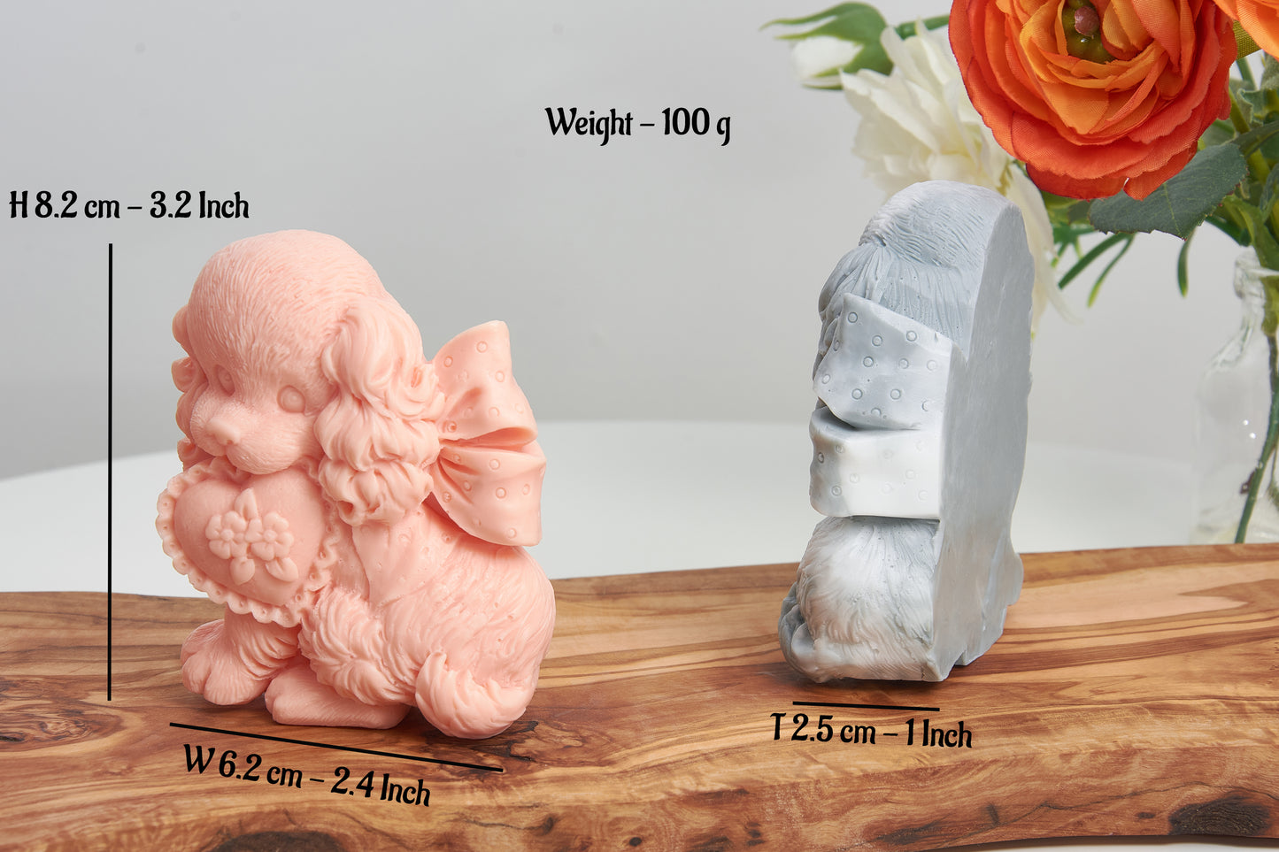Poodle Puppy Soap Favour, Handmade Shea Butter, Kawaii Dog Lover Gift, Scented Novelty Figurine
