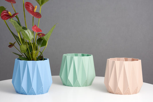 Plant Pot | Geometric Pot | Indoor Planter decor | Decorative Pot | Plant Holder | Minimalist design | Housewarming Gift