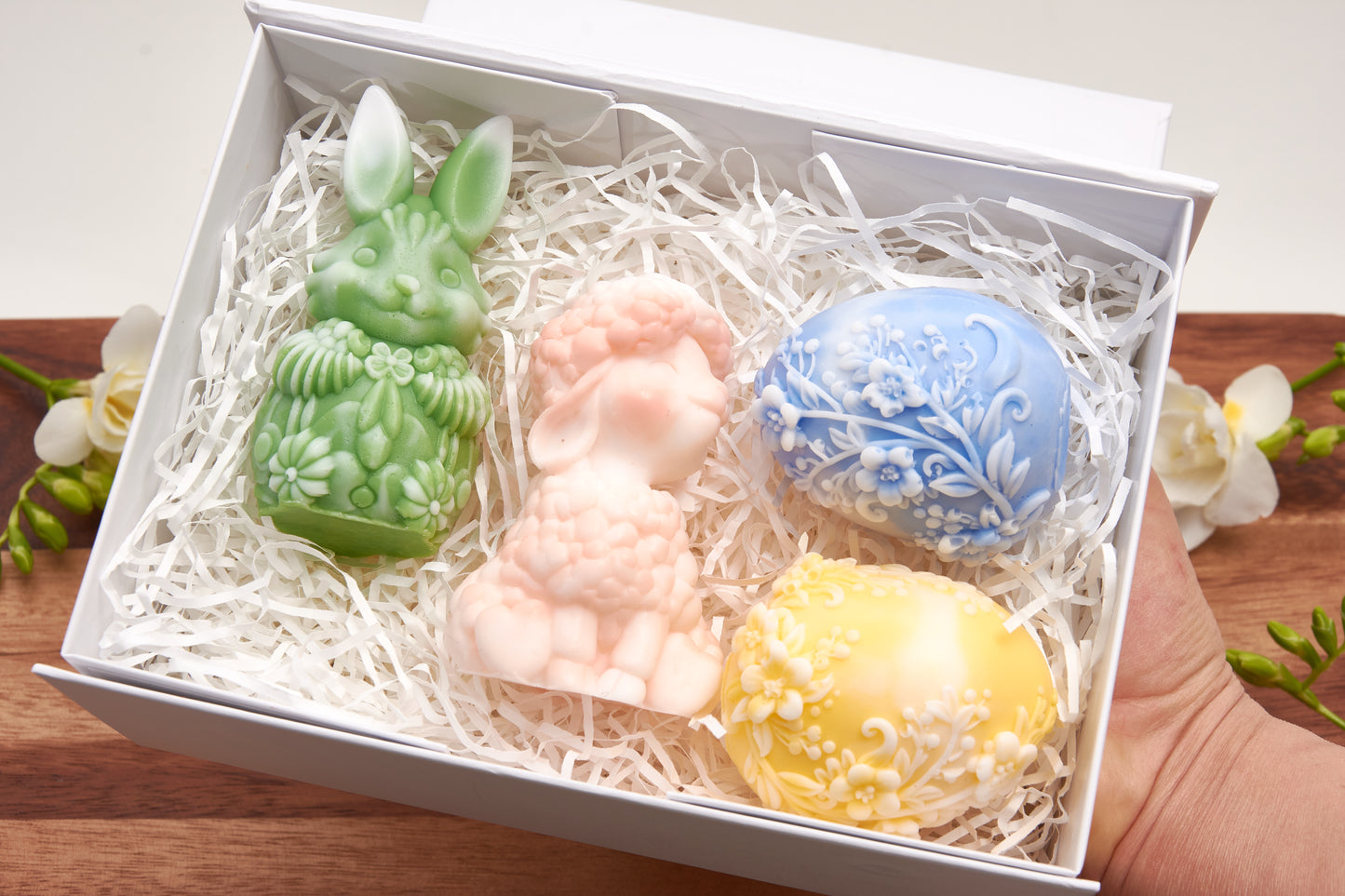 Easter Egg, Bunny and Lamb – Decorative Scented Handmade Soap – Basket Filler Gift – Easter Set