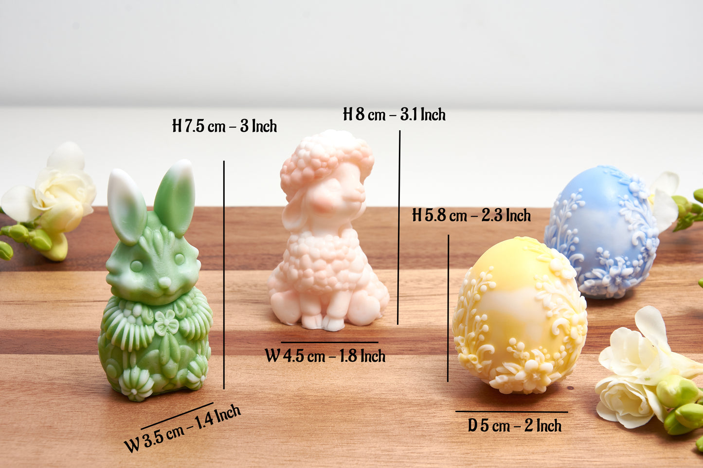 Easter Egg, Bunny and Lamb – Decorative Scented Handmade Soap – Basket Filler Gift – Easter Set