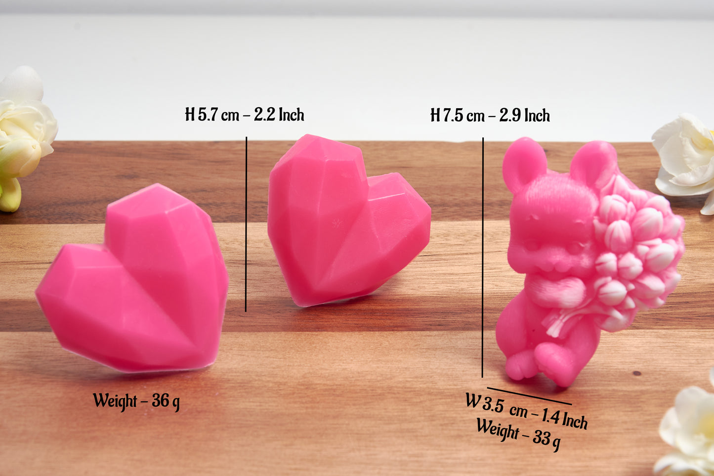 Love Heart Soap and Bunny: Vegan Handmade Soap - Gift for Loved Ones