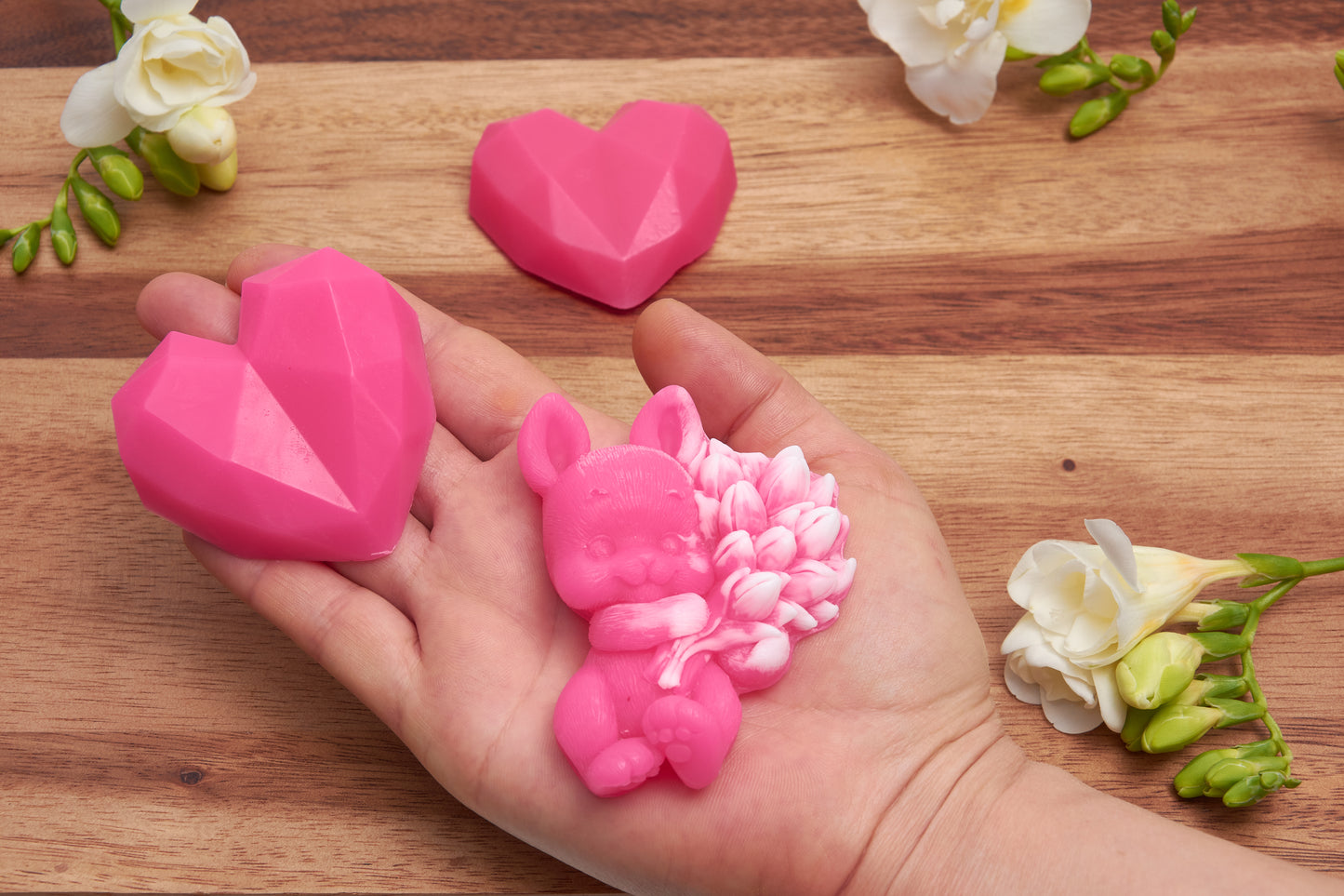 Love Heart Soap and Bunny: Vegan Handmade Soap - Gift for Loved Ones