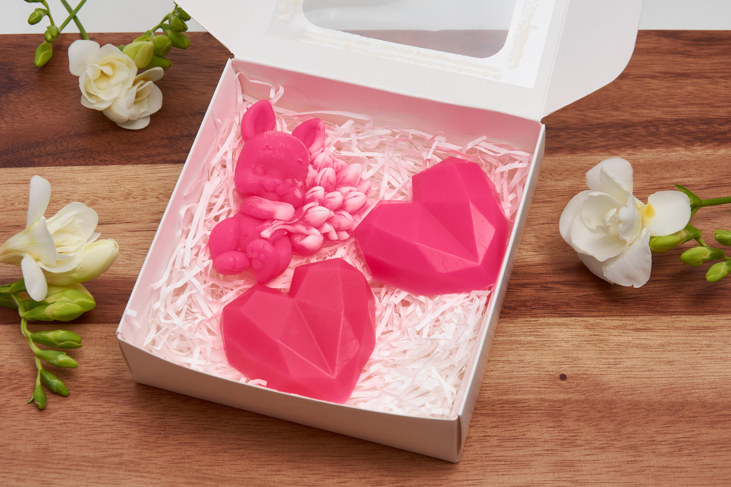 Love Heart Soap and Bunny: Vegan Handmade Soap - Gift for Loved Ones