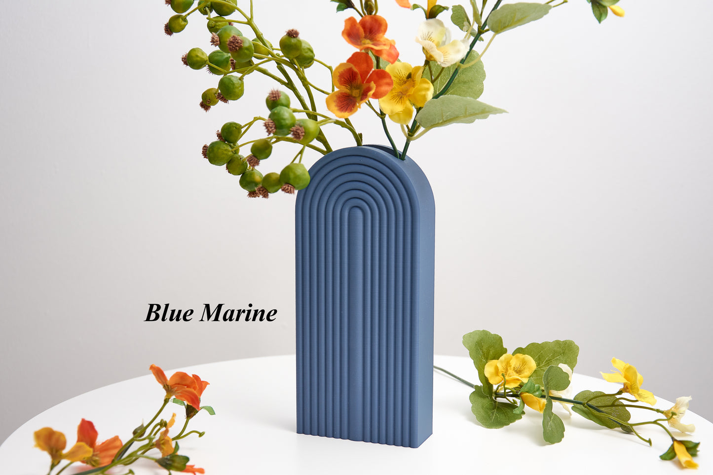 Narrow Rainbow Arch Vase – Modern Minimalist Décor – Eco-Friendly PLA - Designed for Artificial Flowers