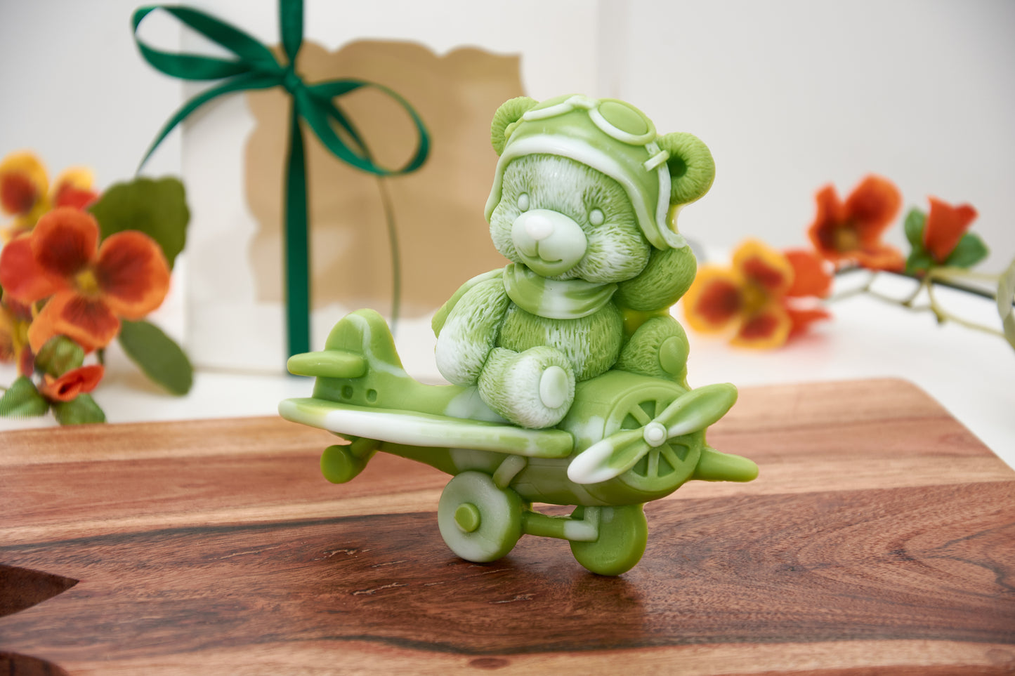 Soap Bar | Artisan Natural Organic Soap with Shea Butter | Sensitive skin Soap | Baby Shower & Baptism Bear Favor in Gift Box