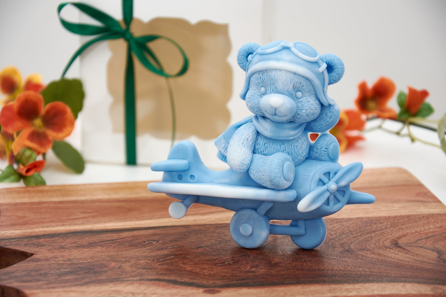 Soap Bar | Artisan Natural Organic Soap with Shea Butter | Sensitive skin Soap | Baby Shower & Baptism Bear Favor in Gift Box