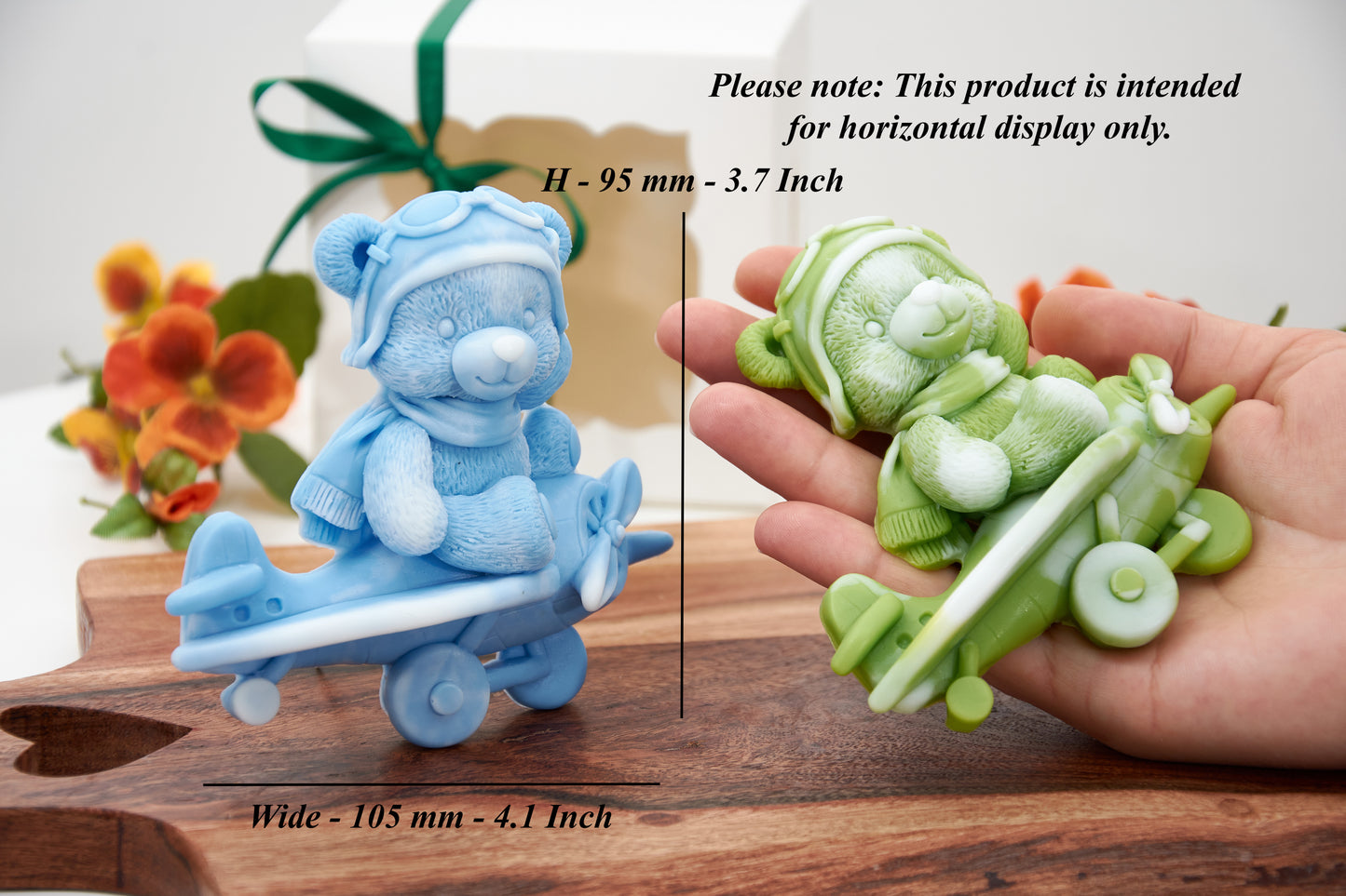 Soap Bar | Artisan Natural Organic Soap with Shea Butter | Sensitive skin Soap | Baby Shower & Baptism Bear Favor in Gift Box