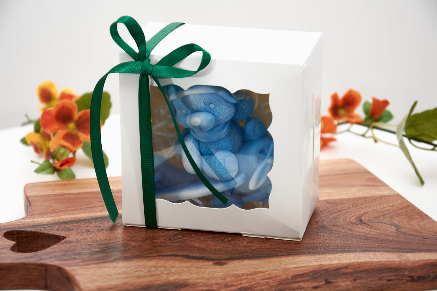 Soap Bar | Artisan Natural Organic Soap with Shea Butter | Sensitive skin Soap | Baby Shower & Baptism Bear Favor in Gift Box