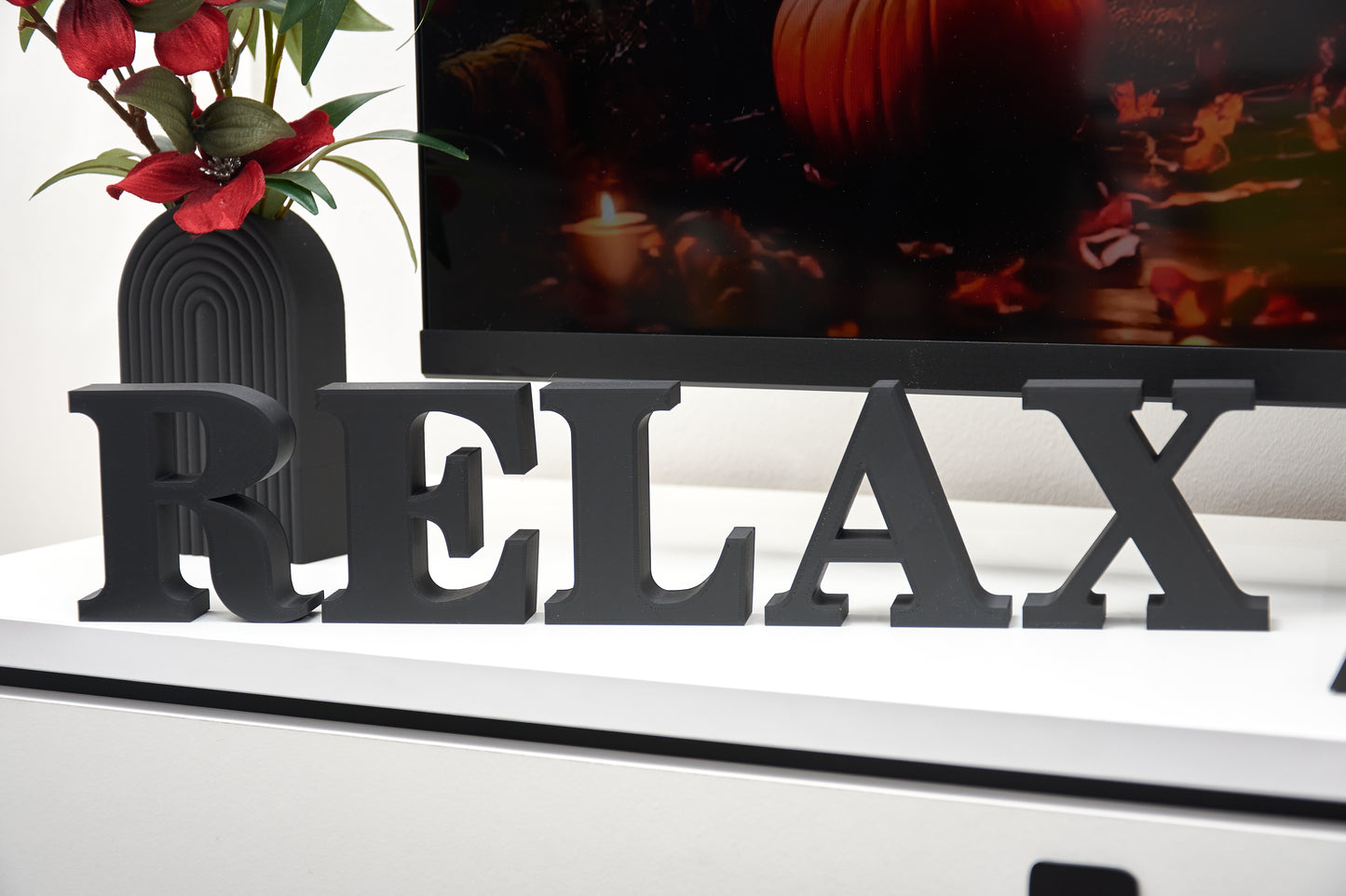 Relax Sign | Freestanding Relax Letters | Bathroom Ornament | Shelf or Mantel Decor | Bathroom decor Relax Word Ornament | Housewarming Gift