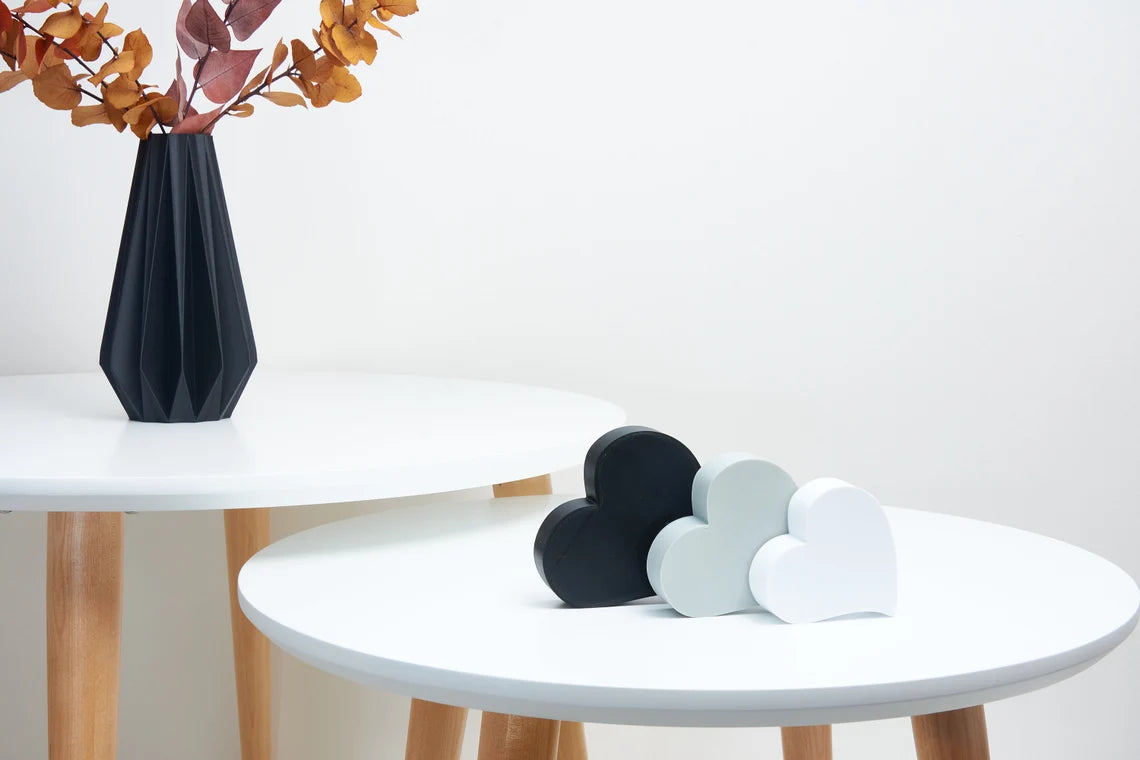 Hearts Set| Hearts Gift for Her| Romantic Hearts Decor| Minimalist Hearts Accent| Whimsical Hearts Decoration|Freestanding Decorative Hearts